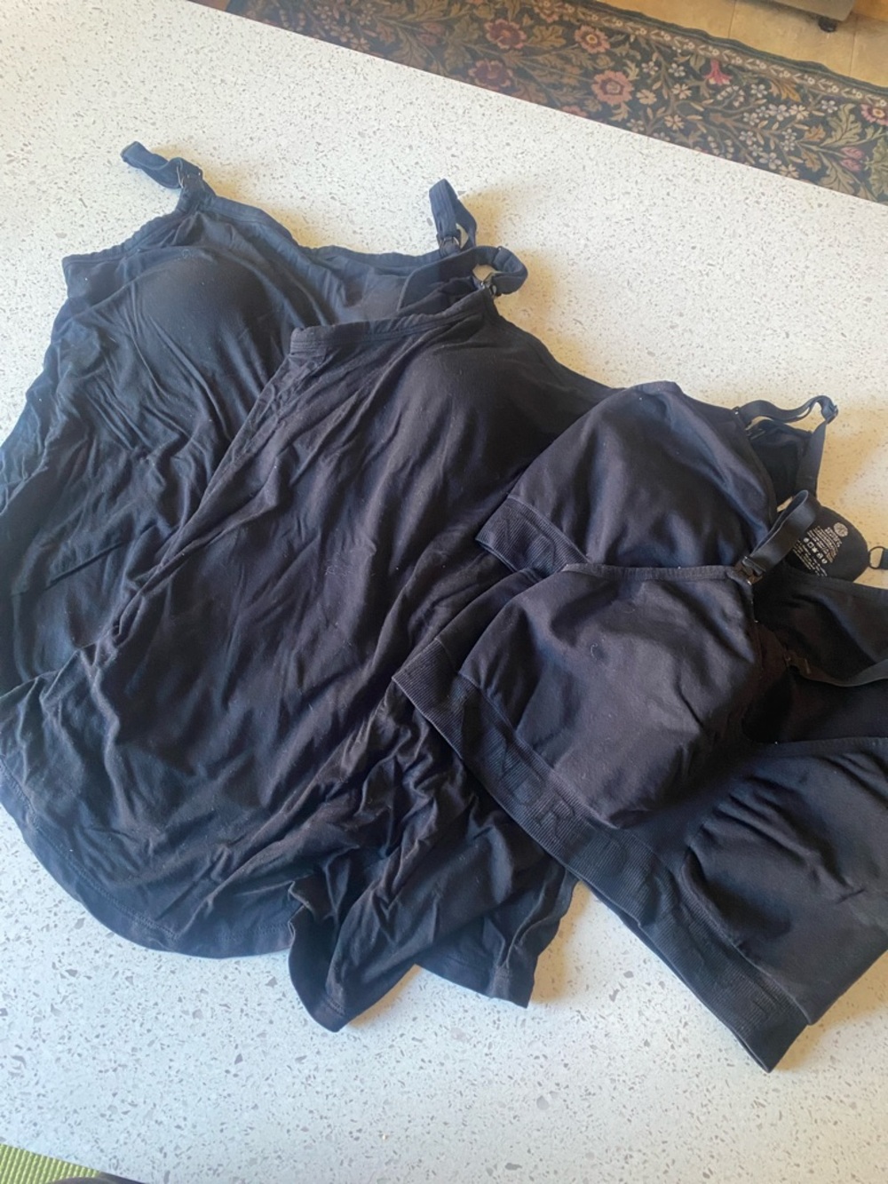 Kindred Bravely Black Nursing Sports Bra & Camisole Set